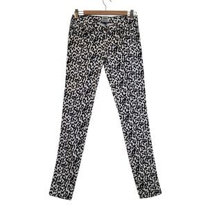 TRIPP NYC Black White Leopard Print Skinny Jeans 5/27 Low Rise Punk Rock
